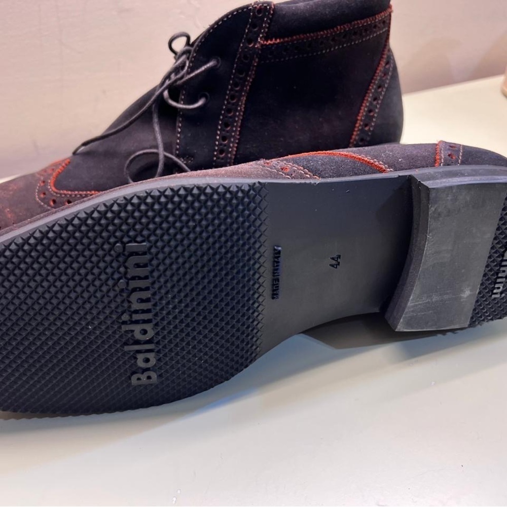 Baldinini Black and Brown Chukka Boots with Brogue Detailing made in Italy - Picture 5 of 7